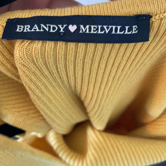 Yellow Brandy Melville tank top. One size - Picture 2 of 2